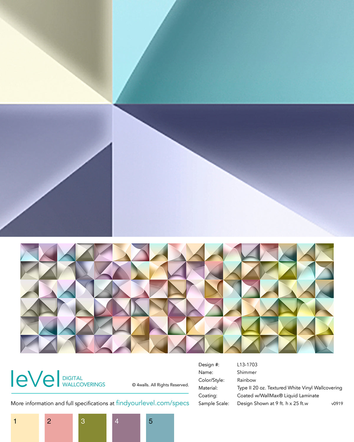 Shimmer Rainbow Window Film