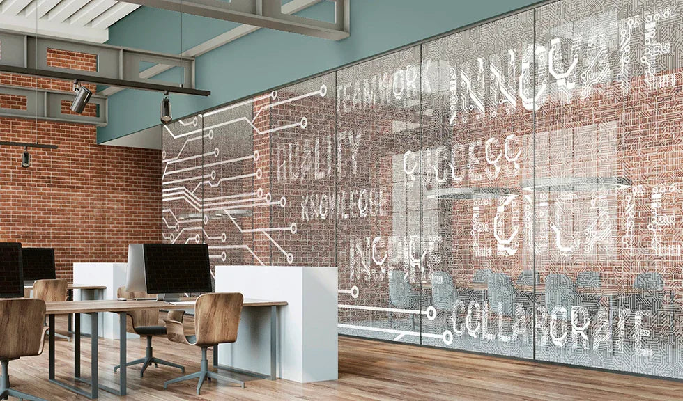 Circuit Board Word Wall Window Film