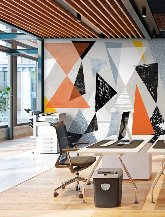Mid Century Triangles Window Film