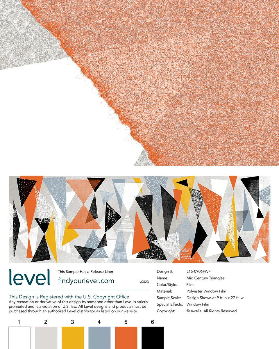 Mid Century Triangles Window Film