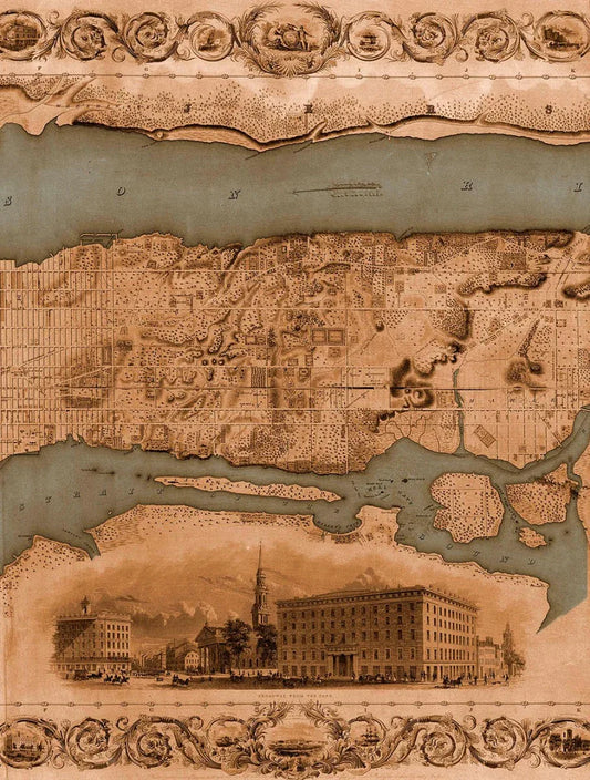 New York Map Mural