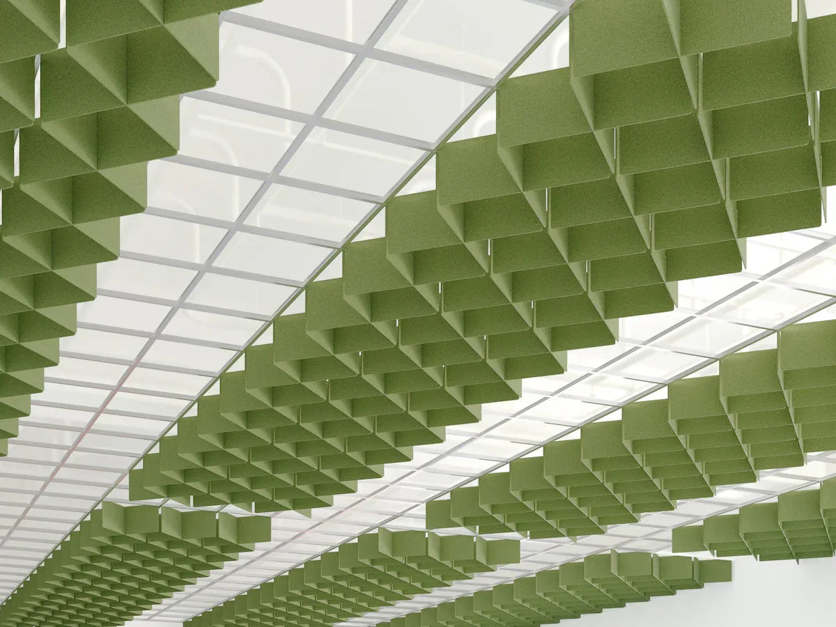 Mode Acoustic Felt Ceiling Cloud Grid System – Surface Materials