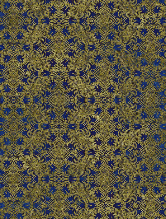 Cobalt and Gold Mandala