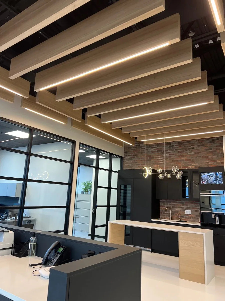 Mode Acoustic Wood Ceiling Baffle LED – Surface Materials