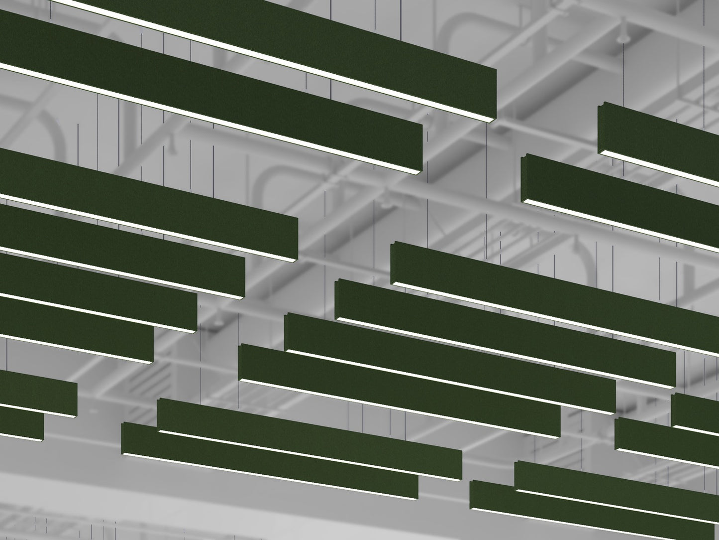 Mode Acoustic Felt Ceiling Baffle Box LED