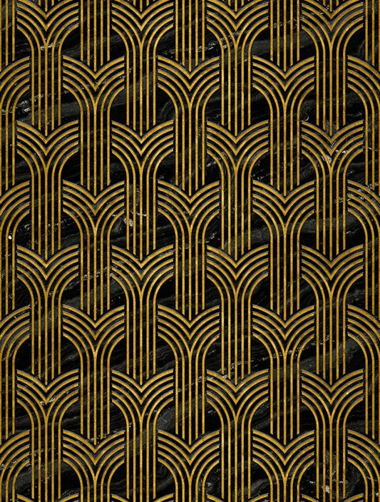 Vaulted Deco Gold and Onyx