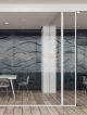 Retro Waves Frosted Window Film